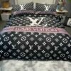 Louis Vuitton Logo Brand Bedding Set Home Decor Luxury Bedspread Bedroom