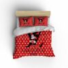 Louis Vuitton Mickey Mouse And Pillows Logo Brand Bedding Set Home Decor Bedroom Luxury Bedspread