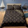Louis Vuitton Customized Logo Brand Bedding Set Bedroom Home Decor Bedspread Luxury