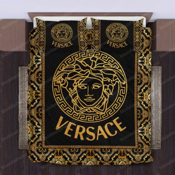 Versace Logo Brand Bedding Set Home Decor Bedroom Bedspread Luxury