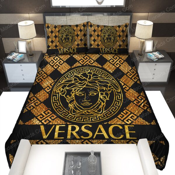 Versace Logo Brand Bedding Set Bedroom Bedspread Home Decor Luxury