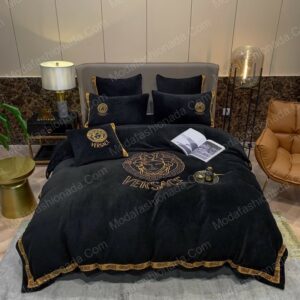 Versace Logo Brand Bedding Set Luxury Bedroom Home Decor Bedspread