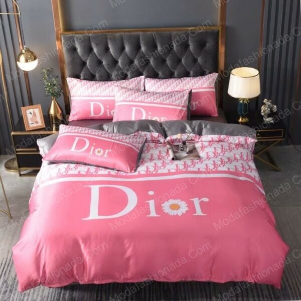 Christian Dior Logo Brand Bedding Set Bedroom Luxury Bedspread Home Decor