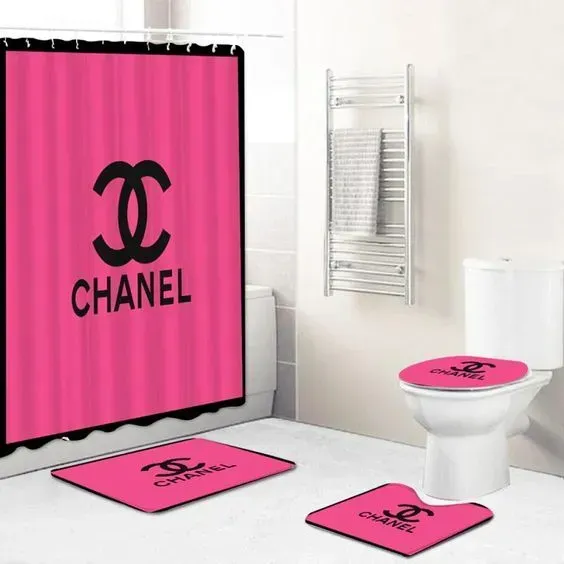 Chanel Bathroom Set Luxury Fashion Brand Hypebeast Bath Mat Home Decor