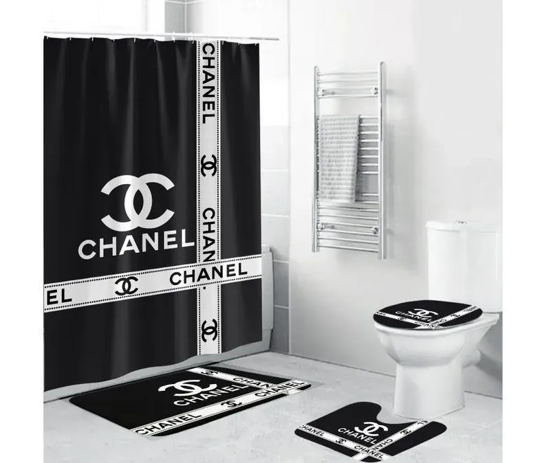 Chanel Bathroom Set Bath Mat Home Decor Luxury Fashion Brand Hypebeast