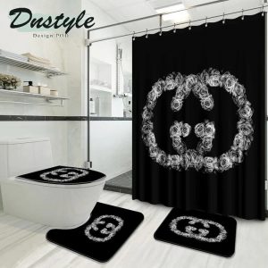 Gucci Black Flower # Bathroom Set Hypebeast Bath Mat Home Decor Luxury Fashion Brand