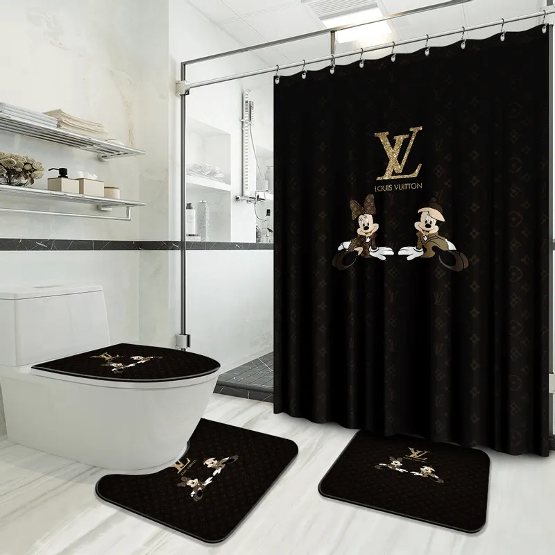 Louis Vuitton Lv Louis Vuitton Bathroom Set Home Decor Luxury Fashion Brand Bath Mat Hypebeast