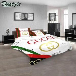 Gucci Logo Brand Bedding Set Bedroom Bedspread Home Decor Luxury