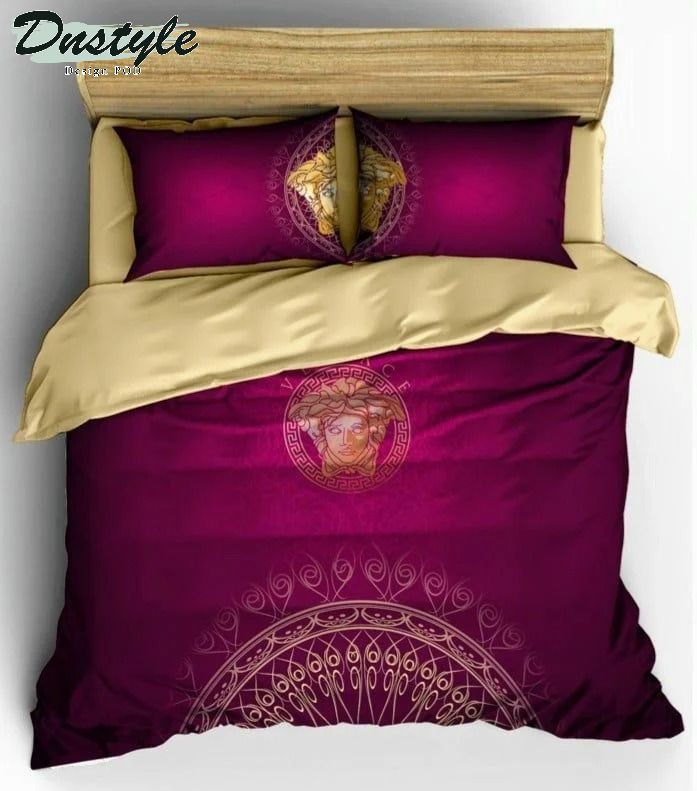Versace Logo Brand Bedding Set Bedspread Home Decor Luxury Bedroom