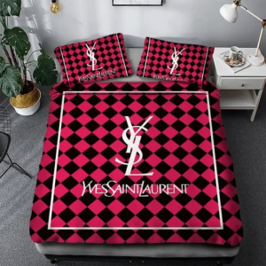 Yves Saint Laurent Logo Brand Bedding Set Bedroom Home Decor Bedspread Luxury