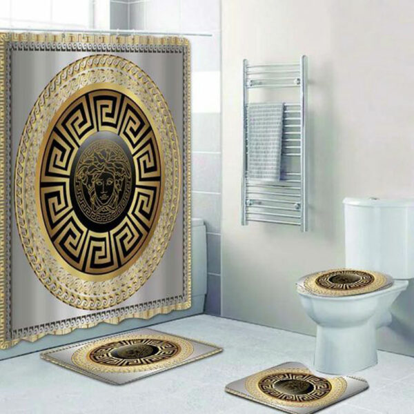 Gianni Versace Gold Bathroom Set Luxury Fashion Brand Home Decor Hypebeast Bath Mat
