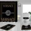Gianni Versace Black Bathroom Set Hypebeast Luxury Fashion Brand Home Decor Bath Mat