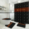Louis Vuitton Lv Black Monogram Bathroom Set Bath Mat Home Decor Hypebeast Luxury Fashion Brand
