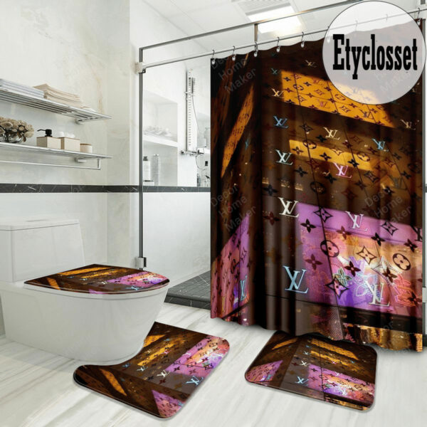 Louis Vuitton Lv Bathroom Set Bath Mat Luxury Fashion Brand Hypebeast Home Decor