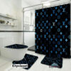 Louis Vuitton Lv Blue Bathroom Set Bath Mat Hypebeast Luxury Fashion Brand Home Decor