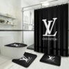 Louis Vuitton Lv Black Bathroom Set Hypebeast Bath Mat Luxury Fashion Brand Home Decor