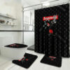 Louis Vuitton Lv Supreme Bathroom Set Home Decor Bath Mat Luxury Fashion Brand Hypebeast