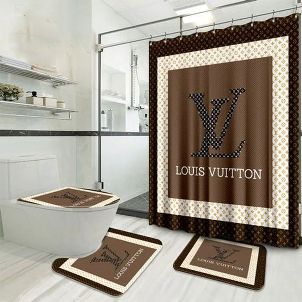 Louis Vuitton Lv Bathroom Set Hypebeast Home Decor Bath Mat Luxury Fashion Brand