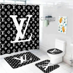 Louis Vuitton Lv Monogram Bathroom Set Home Decor Hypebeast Bath Mat Luxury Fashion Brand