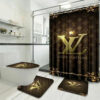 Louis Vuitton Lv Brown Bathroom Set Home Decor Luxury Fashion Brand Bath Mat Hypebeast