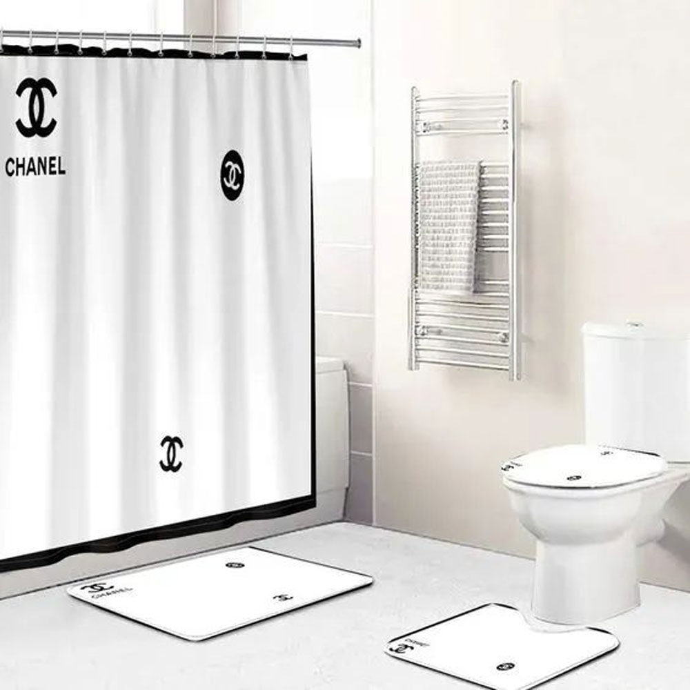Chanel White Bathroom Set Hypebeast Home Decor Bath Mat Luxury Fashion Brand