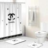 Chanel White Bathroom Set Bath Mat Hypebeast Luxury Fashion Brand Home Decor