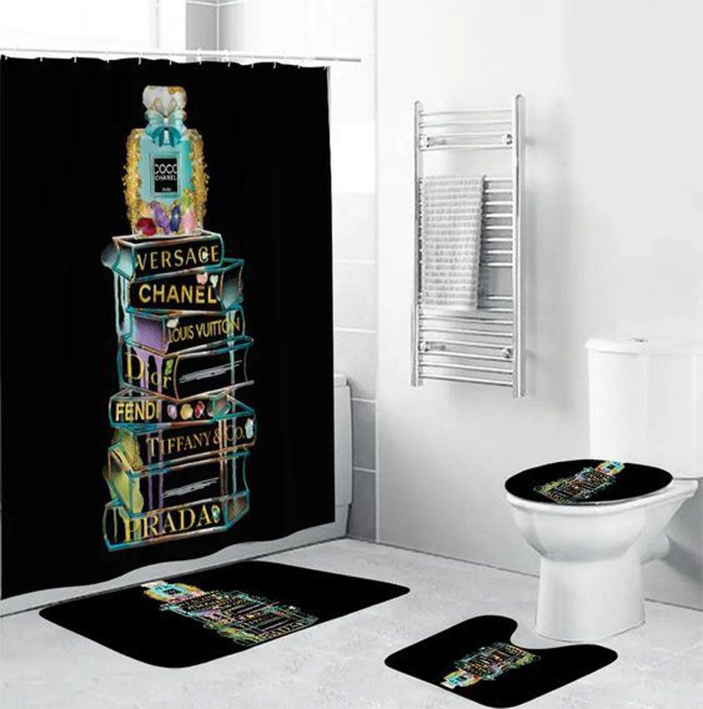 Chanel Perfume Bathroom Set Hypebeast Bath Mat Home Decor Luxury Fashion Brand