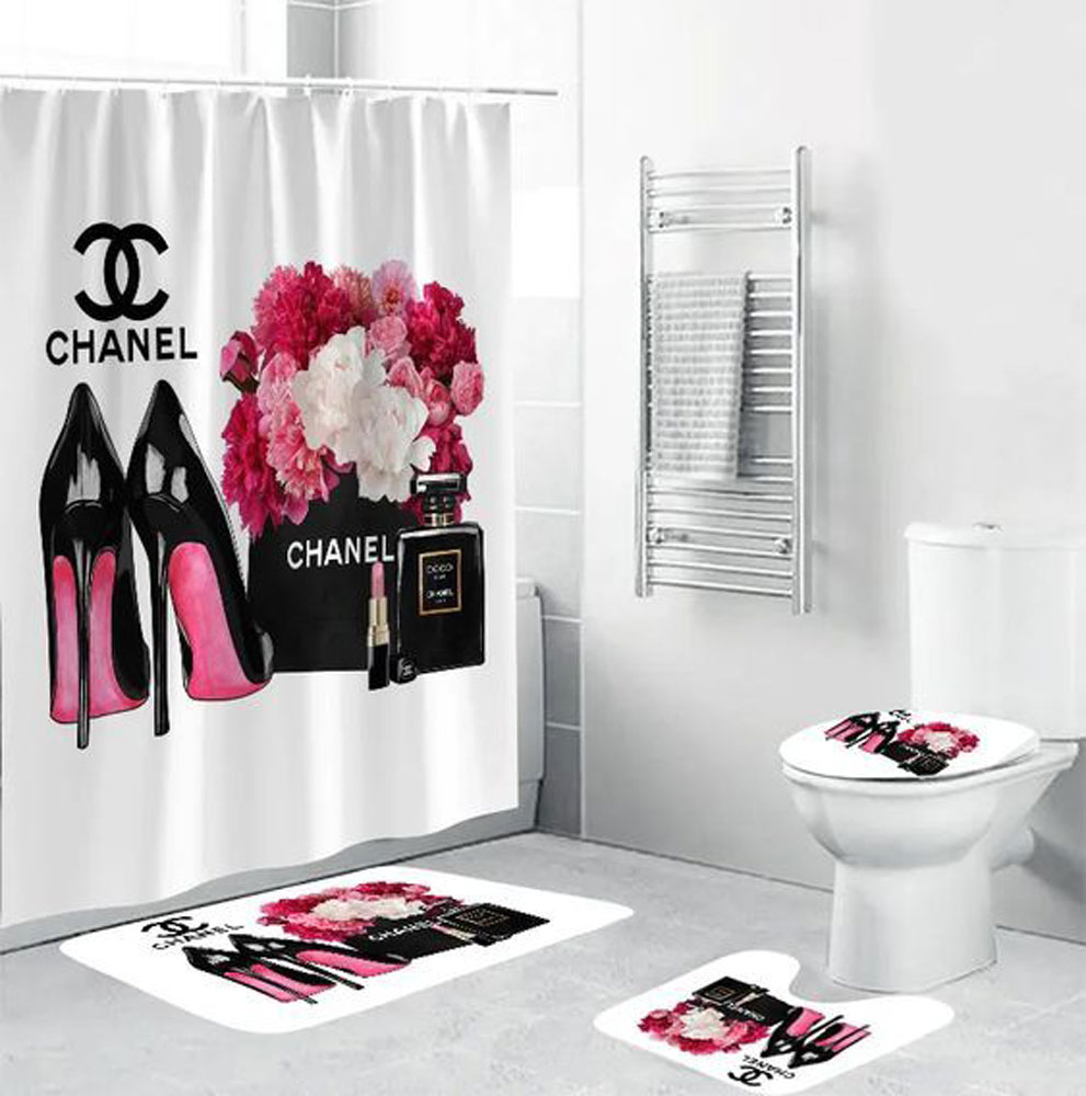 Chanel Bathroom Set Home Decor Bath Mat Hypebeast Luxury Fashion Brand