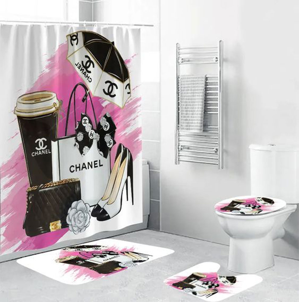 Chanel Bathroom Set Home Decor Hypebeast Luxury Fashion Brand Bath Mat