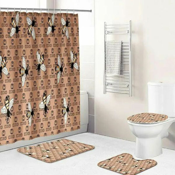 Gucci Brown Bathroom Set Bath Mat Home Decor Hypebeast Luxury Fashion Brand