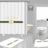 Gucci White Bathroom Set Bath Mat Luxury Fashion Brand Hypebeast Home Decor