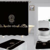 Gianni Versace Black Bathroom Set Luxury Fashion Brand Hypebeast Home Decor Bath Mat