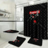 Louis Vuitton Lv Supreme Bathroom Set Hypebeast Luxury Fashion Brand Home Decor Bath Mat
