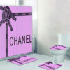 Chanel Purple Bathroom Set Bath Mat Hypebeast Home Decor Luxury Fashion Brand