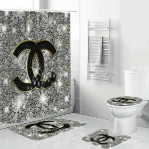 Chanel Bling Bathroom Set Bath Mat Home Decor Hypebeast Luxury Fashion Brand