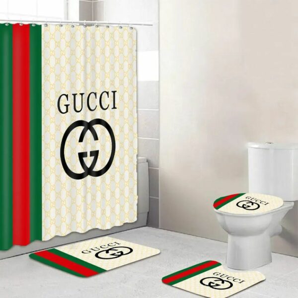 Gucci Stripe Bathroom Set Hypebeast Bath Mat Home Decor Luxury Fashion Brand