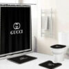 Gucci Black Bathroom Set Bath Mat Luxury Fashion Brand Home Decor Hypebeast