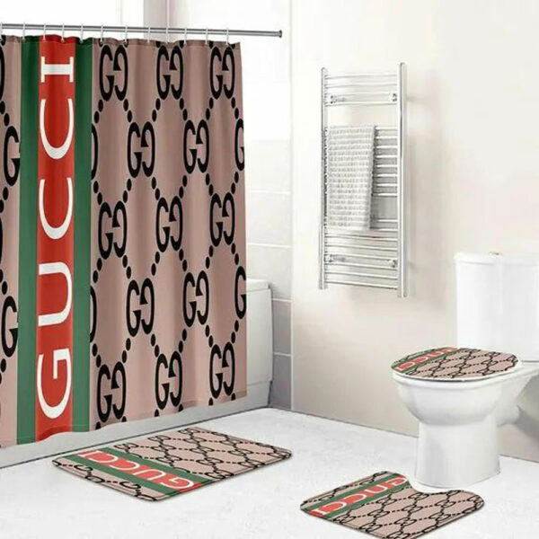 Gucci Brown Bathroom Set Home Decor Hypebeast Bath Mat Luxury Fashion Brand