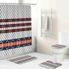 Gucci White Stripe Bathroom Set Luxury Fashion Brand Bath Mat Hypebeast Home Decor