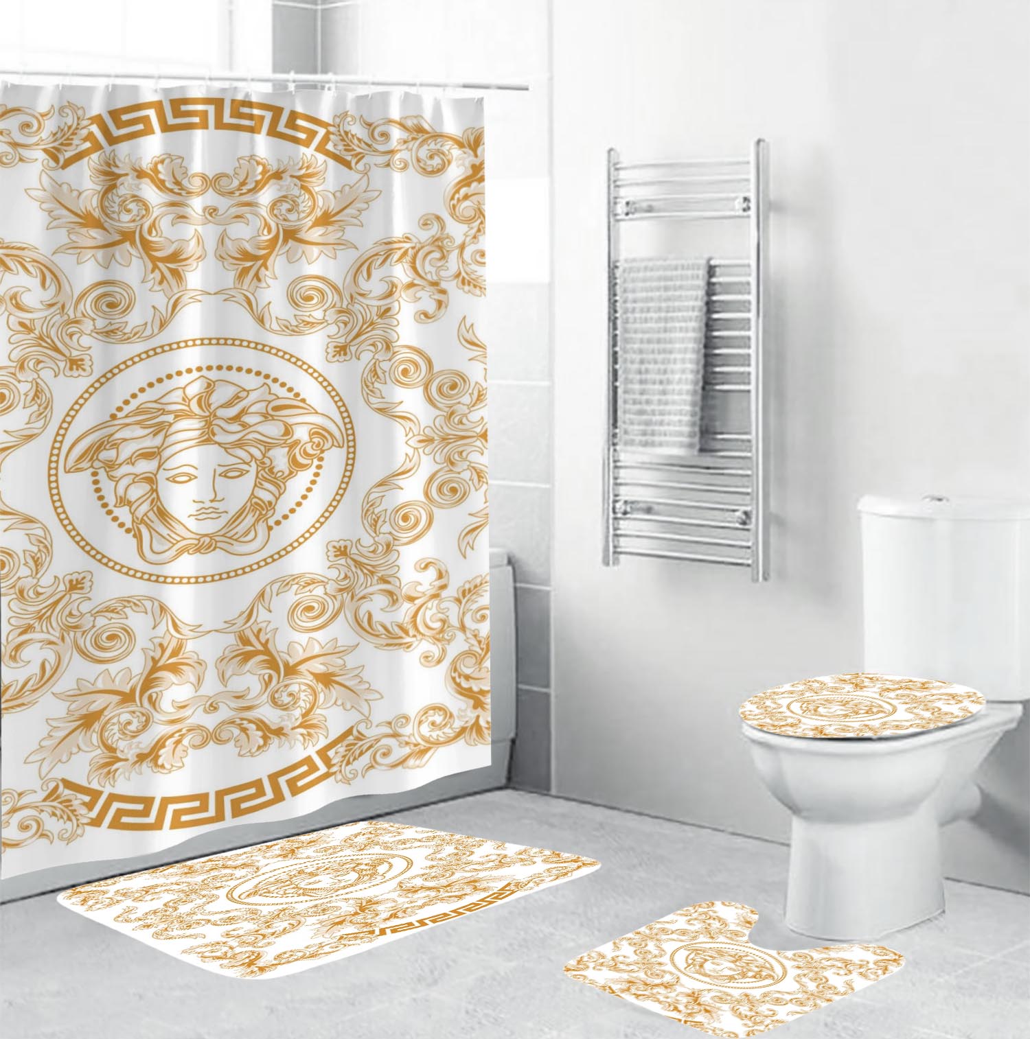 Gianni Versace Bathroom Set Hypebeast Bath Mat Luxury Fashion Brand Home Decor