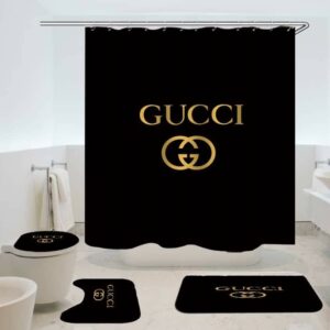 Gucci Black Bathroom Set Bath Mat Home Decor Hypebeast Luxury Fashion Brand