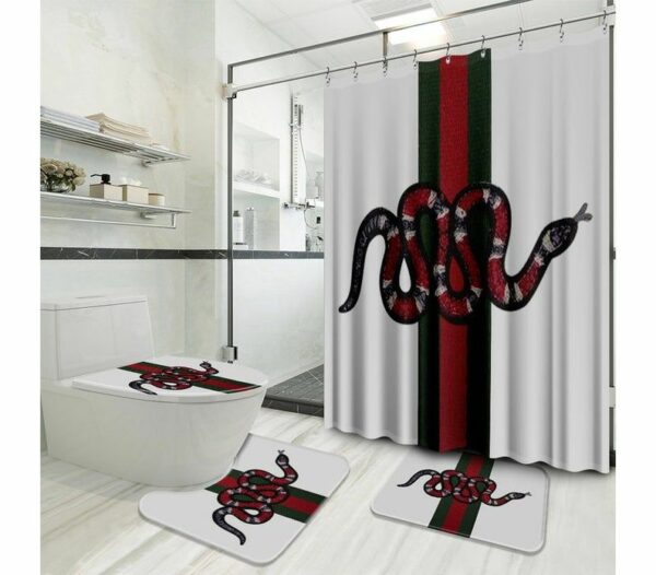 Gucci Snake Bathroom Set Luxury Fashion Brand Bath Mat Hypebeast Home Decor