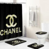 Chanel Black Bathroom Set Hypebeast Bath Mat Luxury Fashion Brand Home Decor