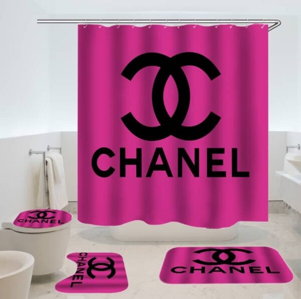 Chanel Pink Bathroom Set Bath Mat Luxury Fashion Brand Hypebeast Home Decor