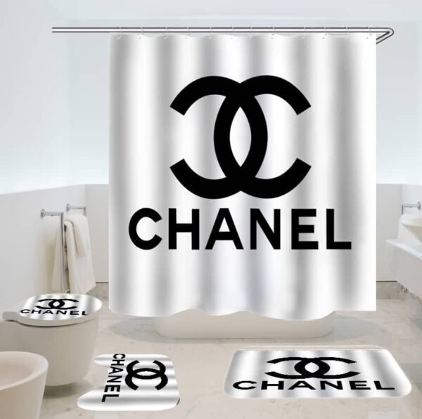 Chanel White Bathroom Set Luxury Fashion Brand Home Decor Bath Mat Hypebeast
