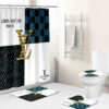 Louis Vuitton Lv Golden Bathroom Set Hypebeast Bath Mat Luxury Fashion Brand Home Decor