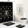 Louis Vuitton Lv Dark Bathroom Set Bath Mat Hypebeast Luxury Fashion Brand Home Decor