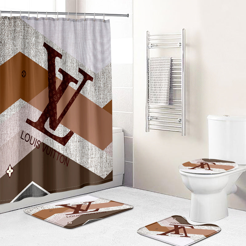 Louis Vuitton Lv Bathroom Set Luxury Fashion Brand Home Decor Hypebeast Bath Mat