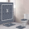 Louis Vuitton Lv Grey Bathroom Set Bath Mat Luxury Fashion Brand Home Decor Hypebeast