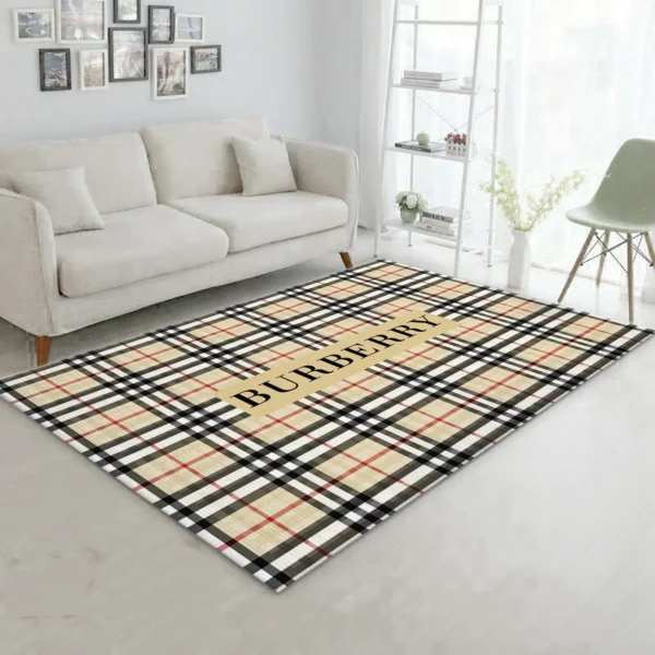 Burberry Rectangle Rug Luxury Fashion Brand Door Mat Home Decor Area Carpet